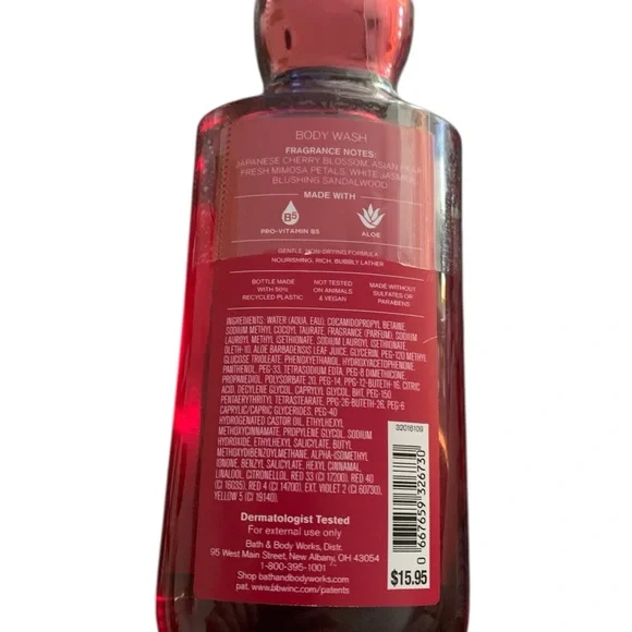 Bath & Body Works JAPANESE CHERRY BLOSSOM Body Wash 10 oz - Picture 2 of 2